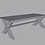 Thumbnail: Cross Leg Table with Painted Base